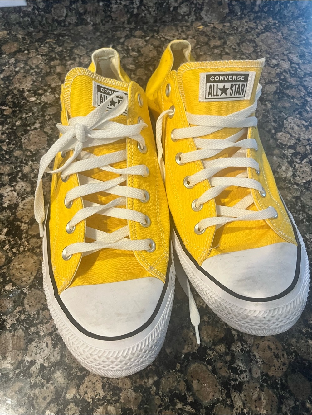 Converse Yellow Low Top Canvas Sneakers